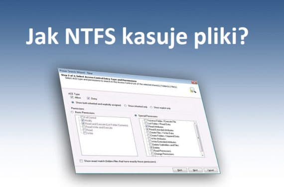 Jak NTFS kasuje pliki